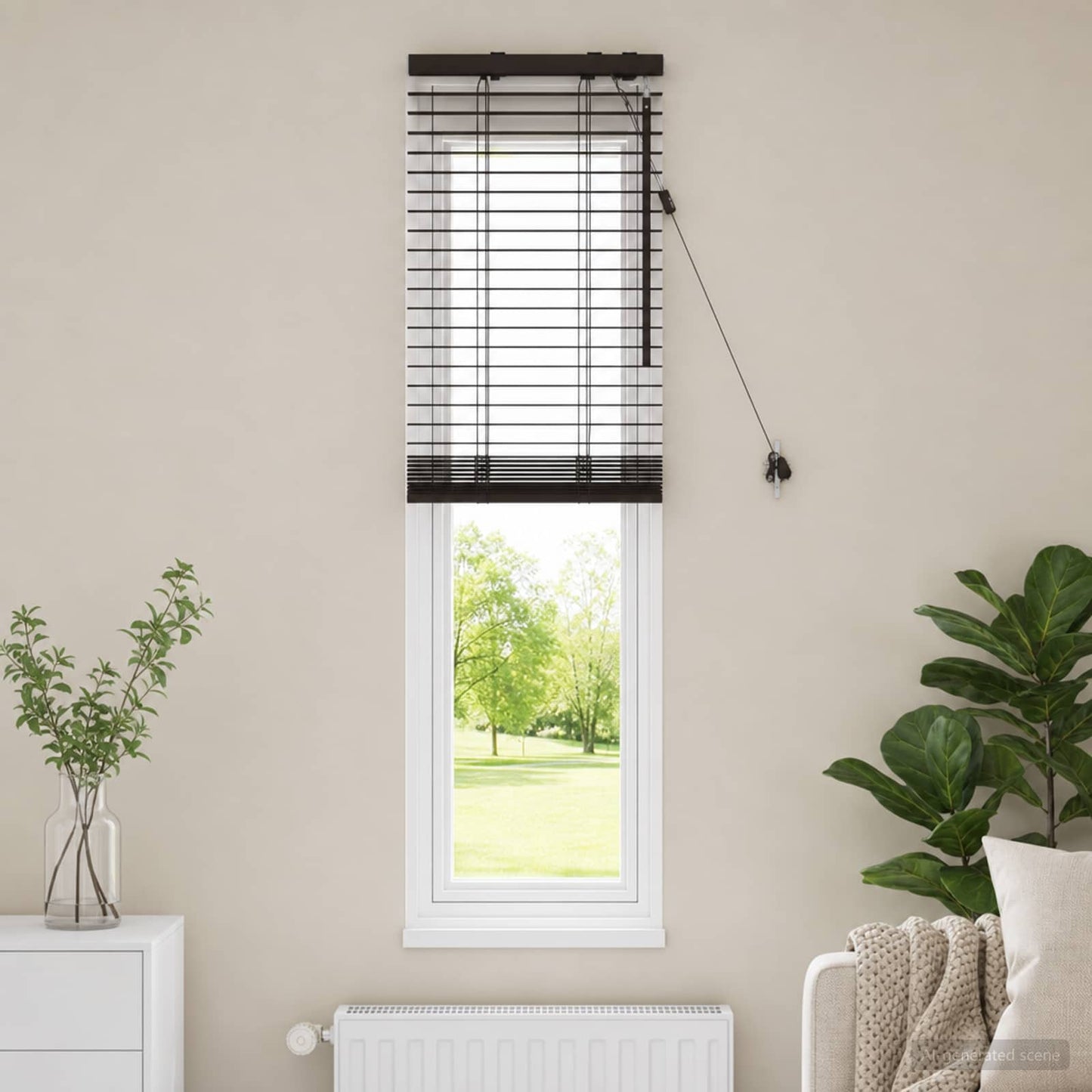 vidaXL Βενετσιάνικη Σκίαση Σκούρο Καφέ 50 x 130 εκ 35 mm