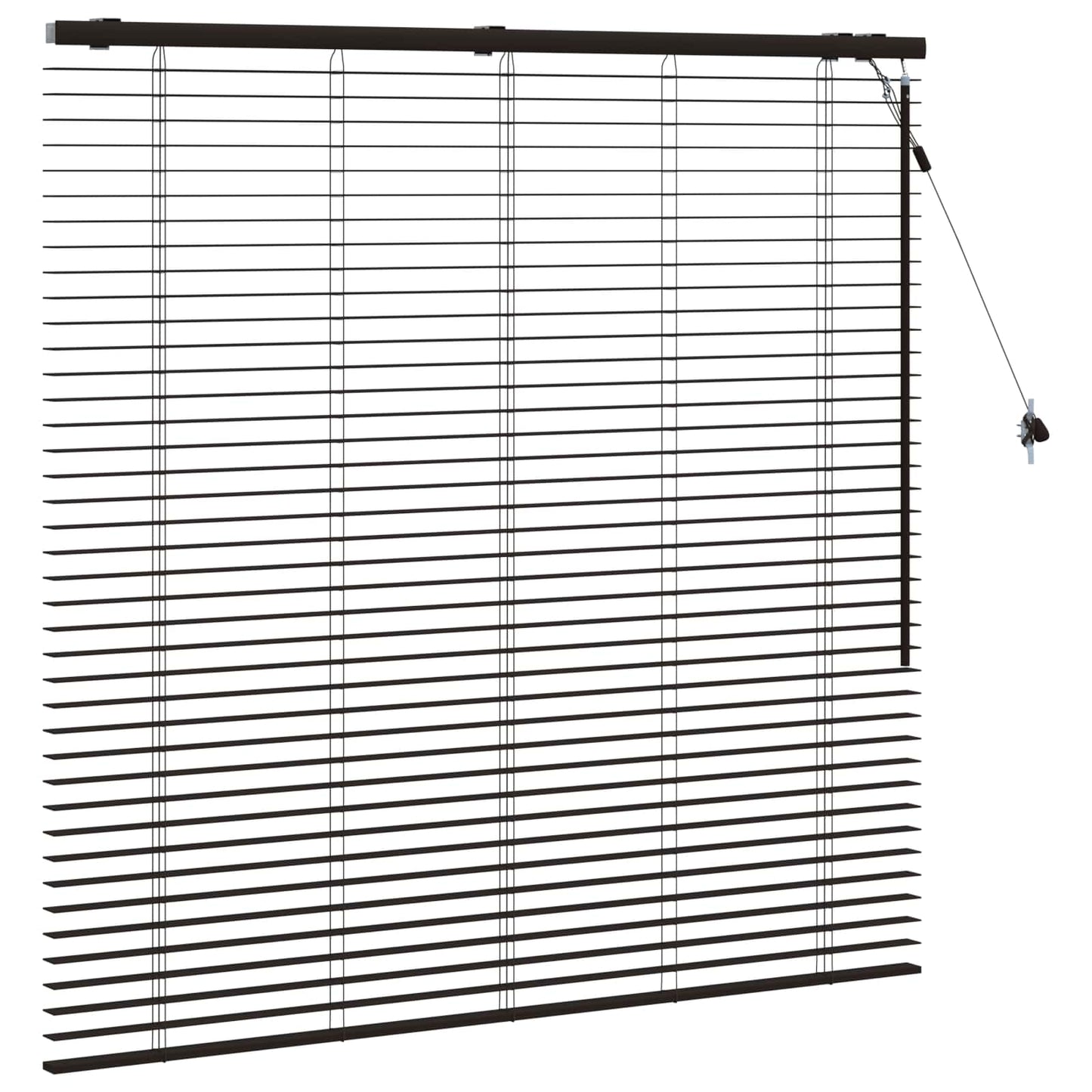 vidaXL Βενετσιάνικη Σκίαση Σκούρο Καφέ 125 x 130 εκ 35 mm