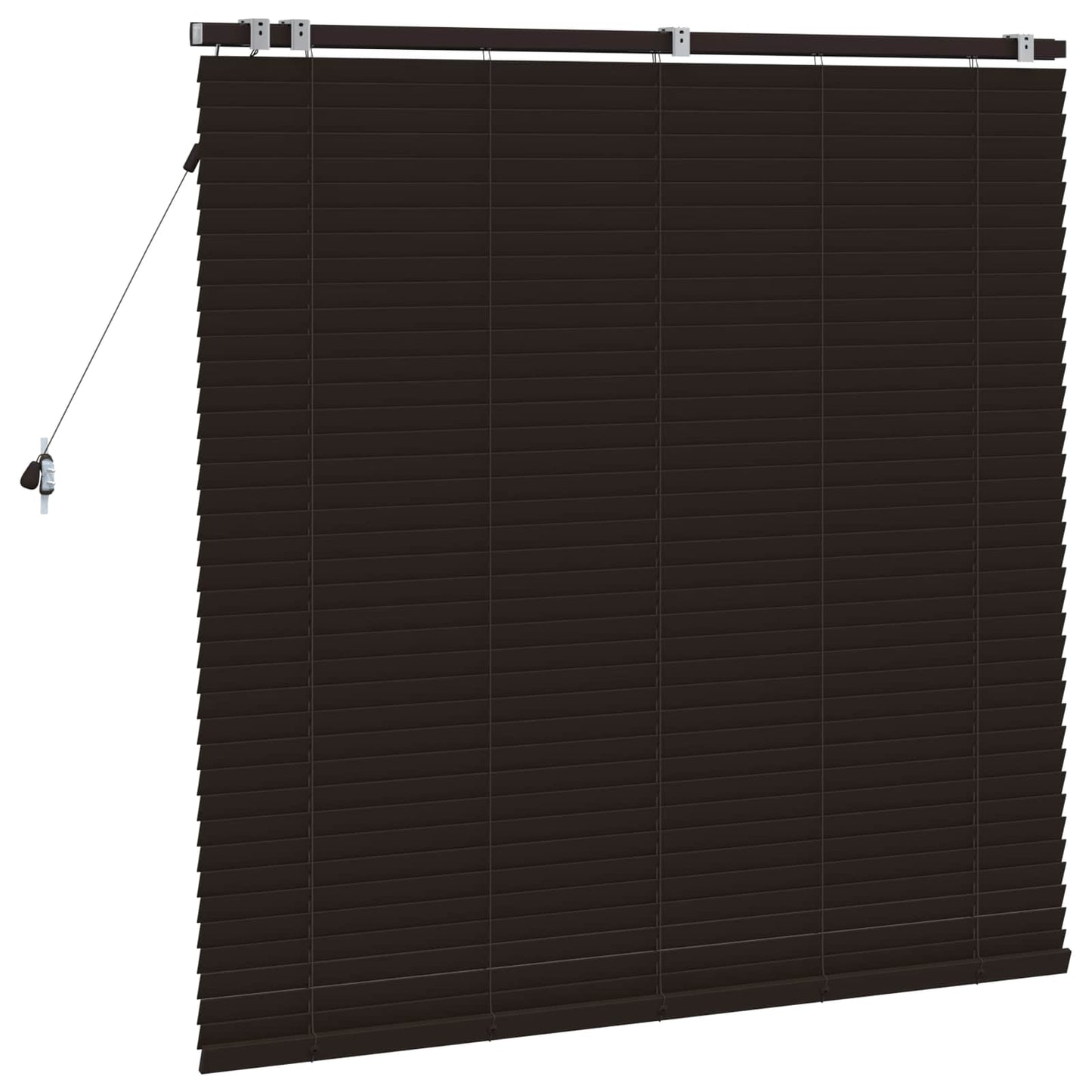 vidaXL Βενετσιάνικη Σκίαση Σκούρο Καφέ 125 x 130 εκ 35 mm