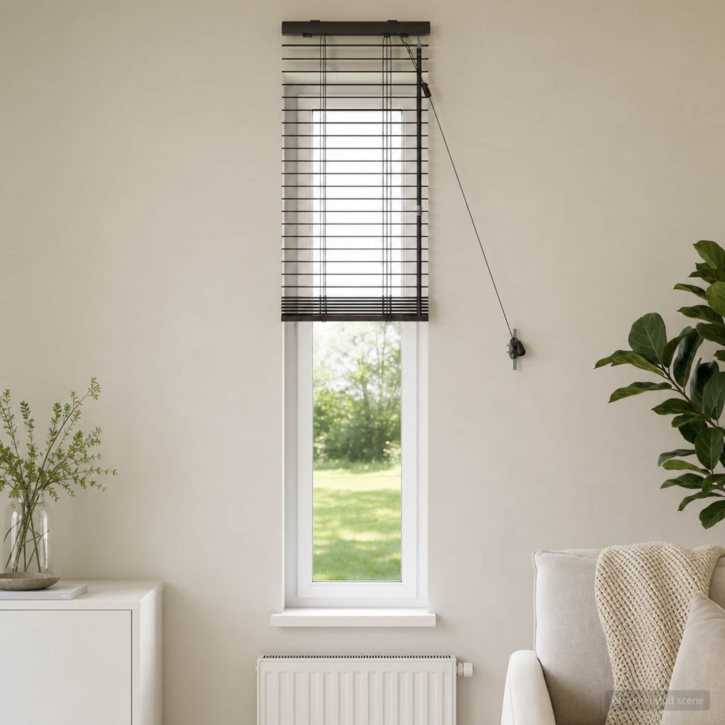vidaXL Βενετσιάνικη Σκίαση Σκούρο Καφέ 45 x 160 εκ. 35 mm