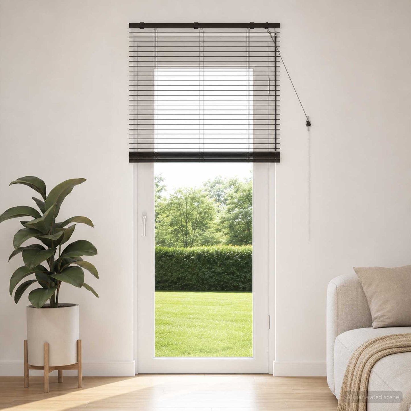 vidaXL Βενετσιάνικη Σκίαση Σκούρο Καφέ 90 x 250 εκ. 35 mm