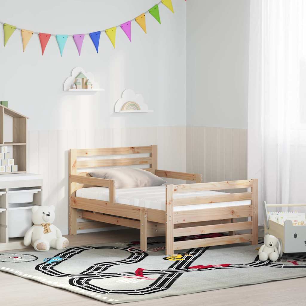 vidaXL Σκελετός Κρεβατιού Καφέ 80 x 200 cm Στερεά ξυλεία πεύκου