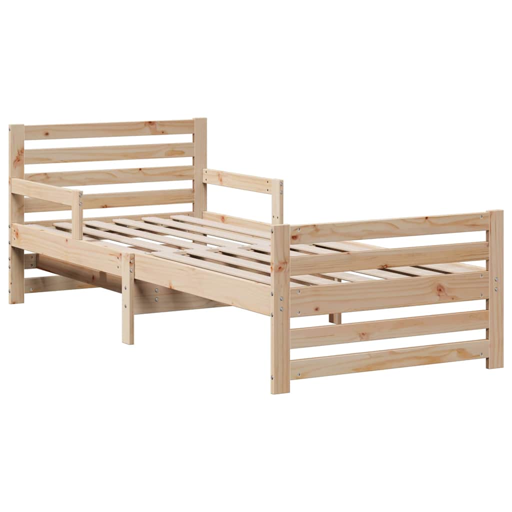 vidaXL Σκελετός Κρεβατιού Καφέ 80 x 200 cm Στερεά ξυλεία πεύκου