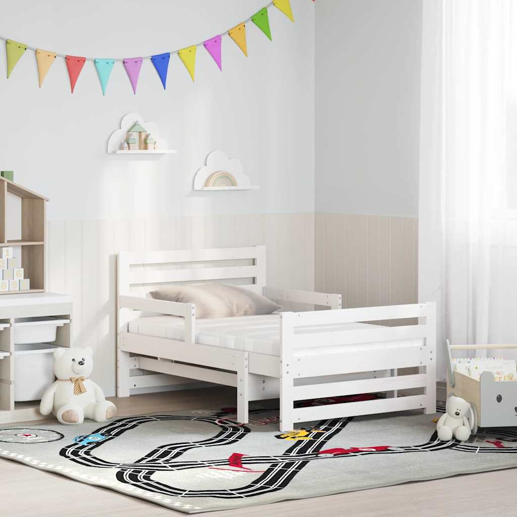 vidaXL Σκελετός Κρεβατιού Λευκό 80 x 200 cm Στερεά ξυλεία πεύκου