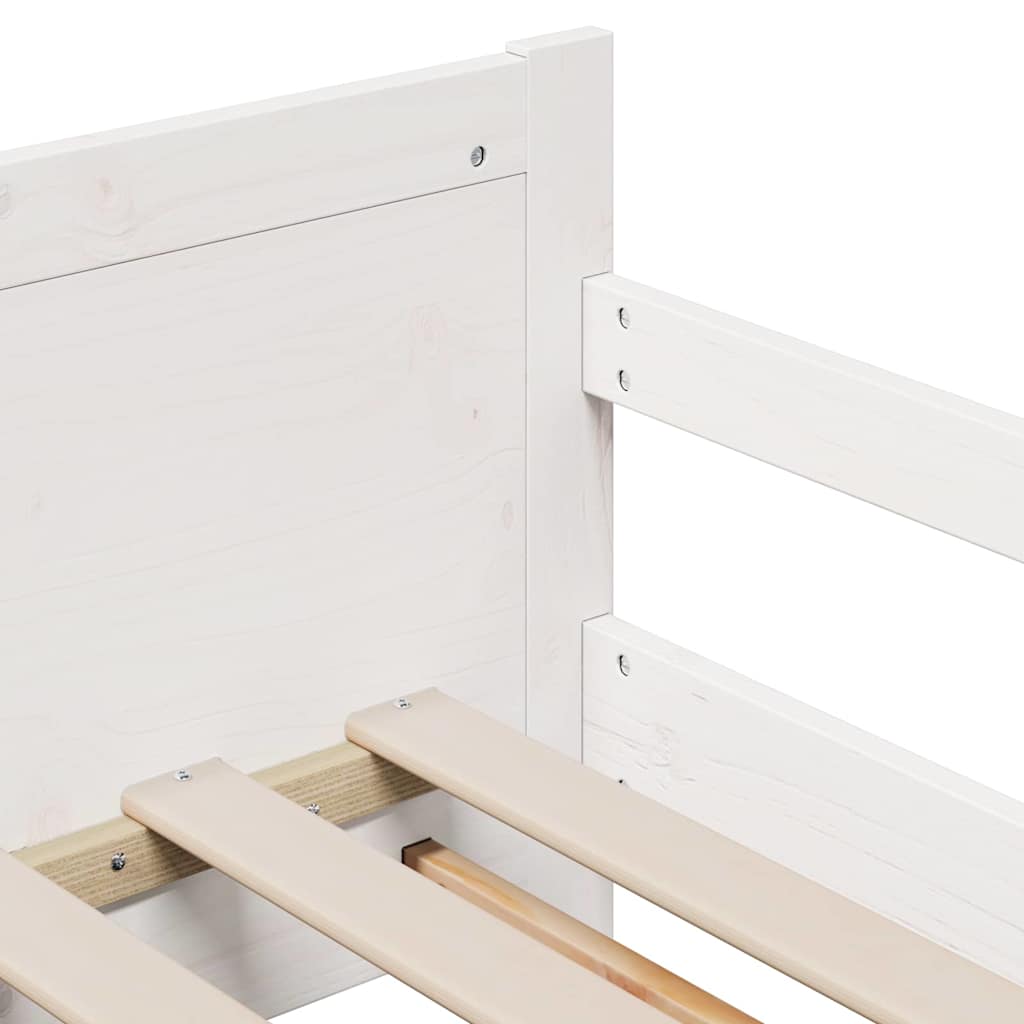 vidaXL Σκελετός Κρεβατιού Λευκό 80 x 200 cm Στερεά ξυλεία πεύκου