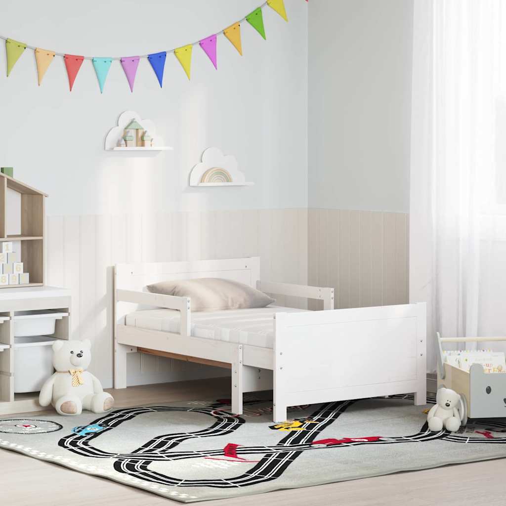 vidaXL Σκελετός Κρεβατιού Λευκό 80 x 200 cm Στερεά ξυλεία πεύκου