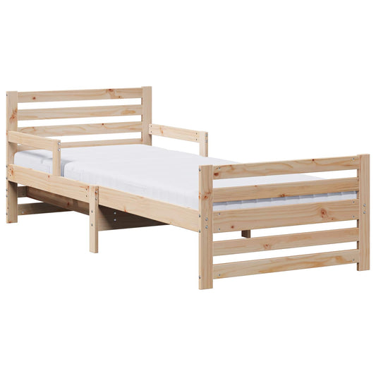 vidaXL Σκελετός Κρεβατιού Καφέ 80 x 200 cm Στερεά ξυλεία πεύκου