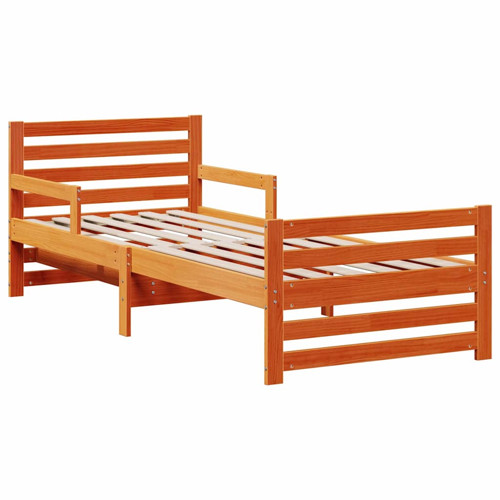 vidaXL Σκελετός Κρεβατιού Καφέ 80 x 200 cm Στερεά ξυλεία πεύκου