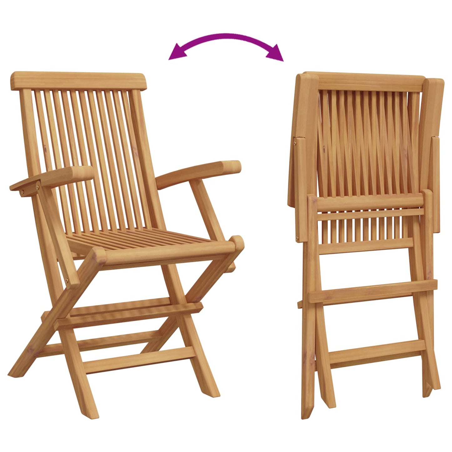 vidaXL Σέτ φαγητού για κήπο 3 pcs Καφέ Μασίφ ξύλο teak