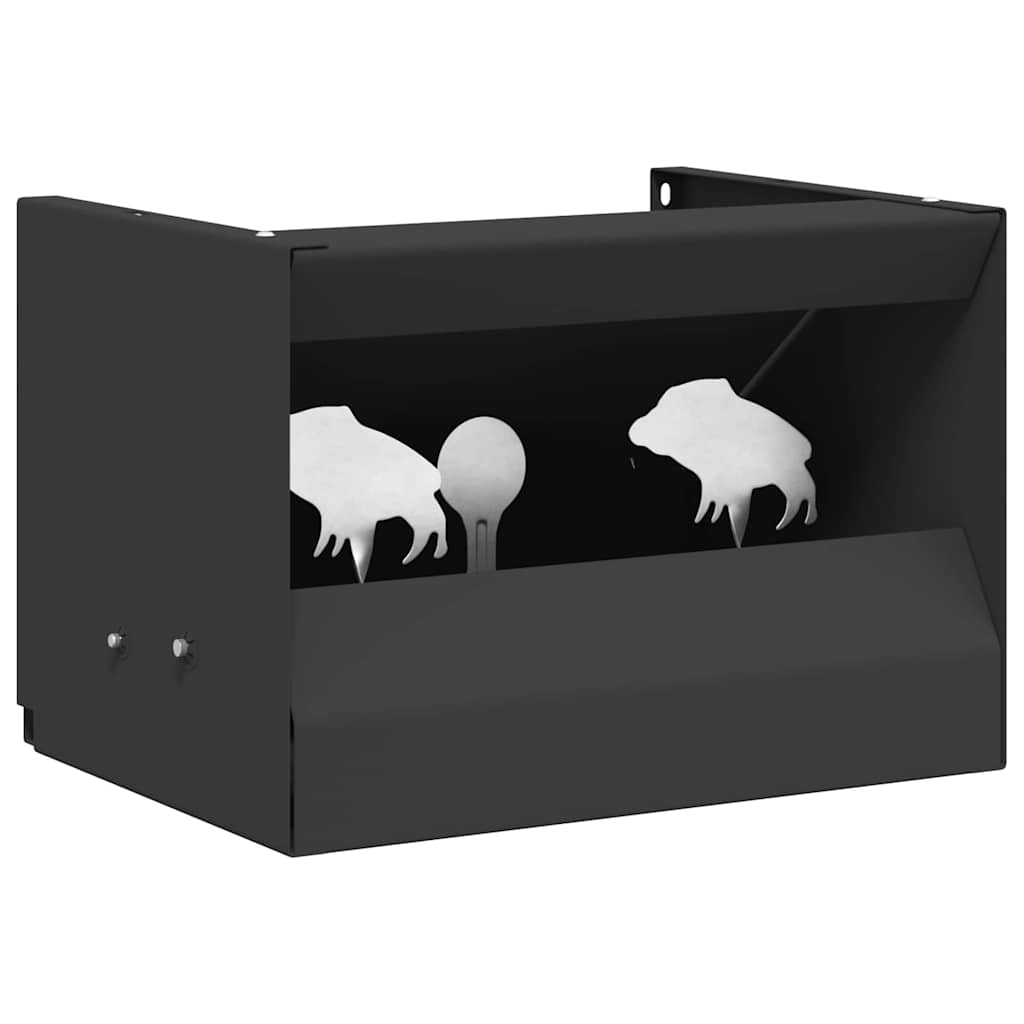 vidaXL Κουτί Παγίδας Σφαιρών Μαύρο 29 x 22 x 20 εκ Ατσάλι