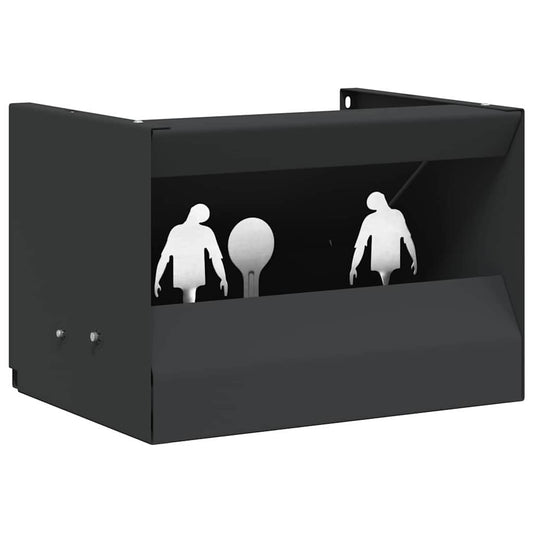 vidaXL Κουτί Παγίδας Σφαιρών Μαύρο 29 x 22 x 20 εκ Ατσάλι