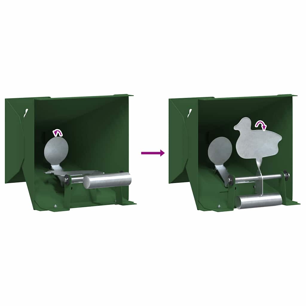 vidaXL Στόχος-παγίδα σφαιριδίων Πράσινο 14 x 14 x 19 εκ Ατσάλι