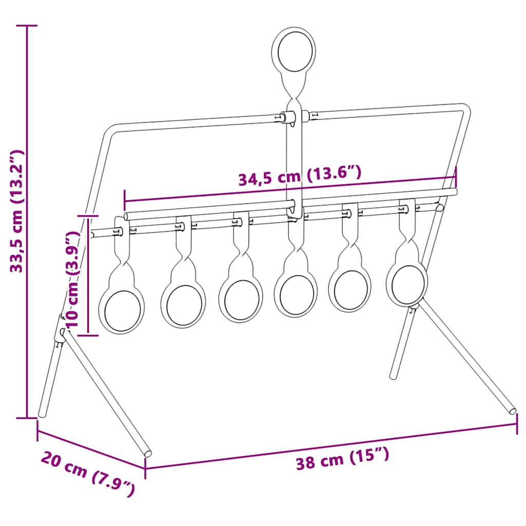 vidaXL Στόχος επαναφοράς Μαύρο 38 x 20.5 x 33 εκ. Ατσάλι