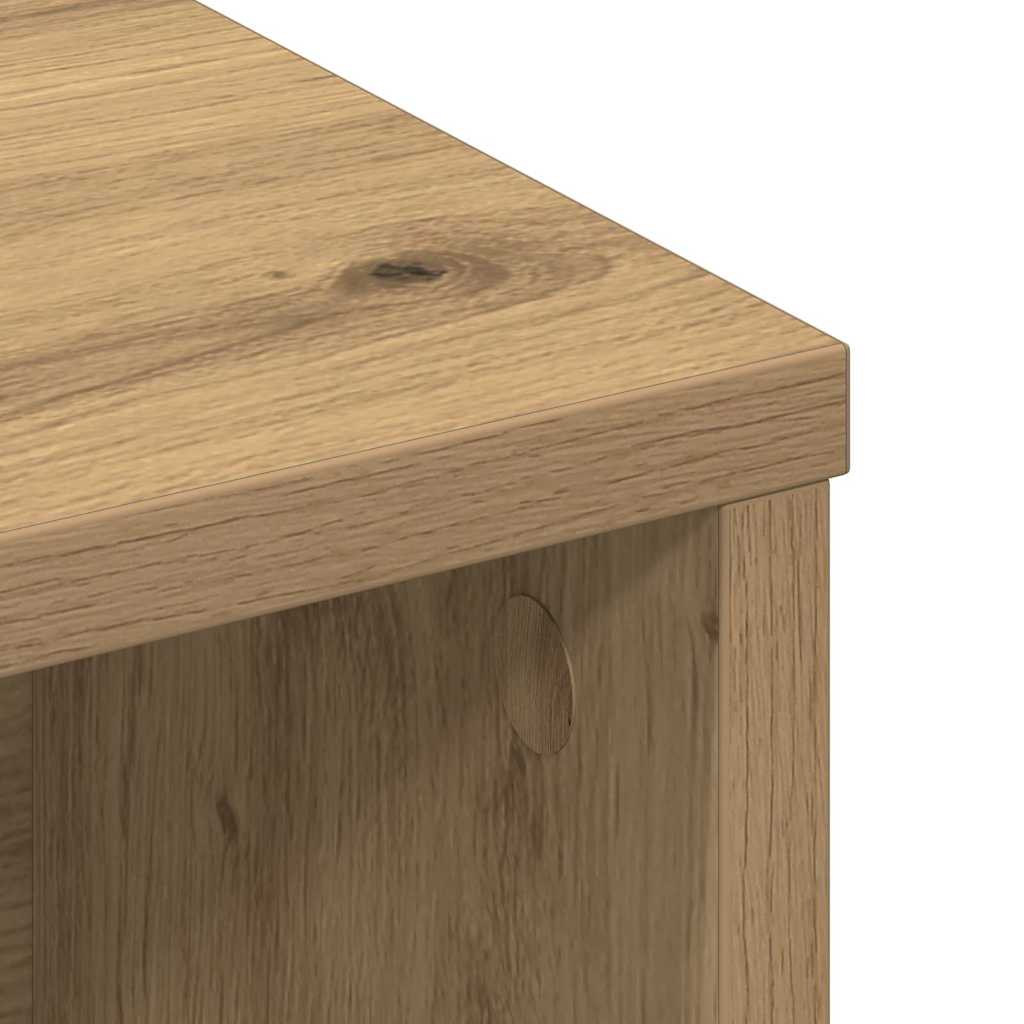 vidaXL Κρεβάτι με Κεφαλάρι με ράφι Artisan Oak 100 x 19 x 103,5 cm