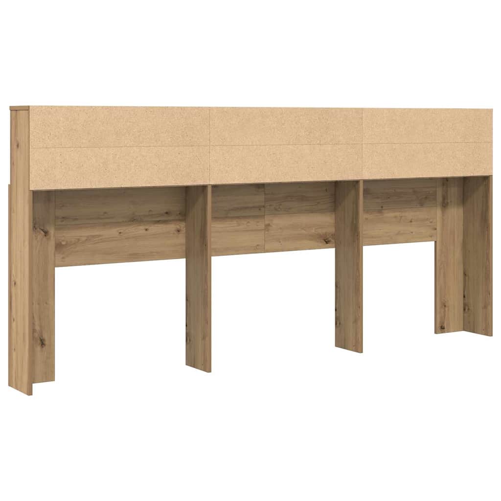 vidaXL Κρεβάτι με Κεφαλάρι με ράφι Artisan Oak 220 x 19 x 101,5 εκ