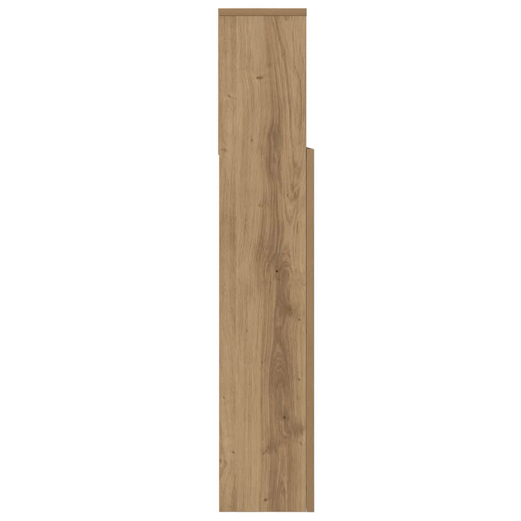 vidaXL Κρεβάτι με Κεφαλάρι με ράφι Artisan Oak 220 x 19 x 101,5 εκ