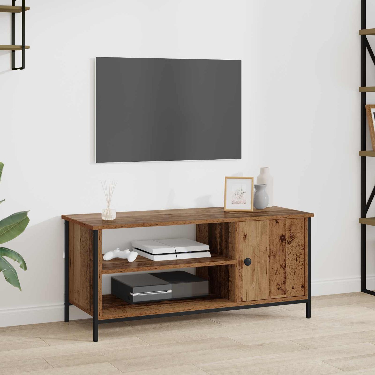 vidaXL Ντουλάπι TV 100 x 40 x 45 cm Παλιό Ξύλο Επεξεργασμένο Ξύλο