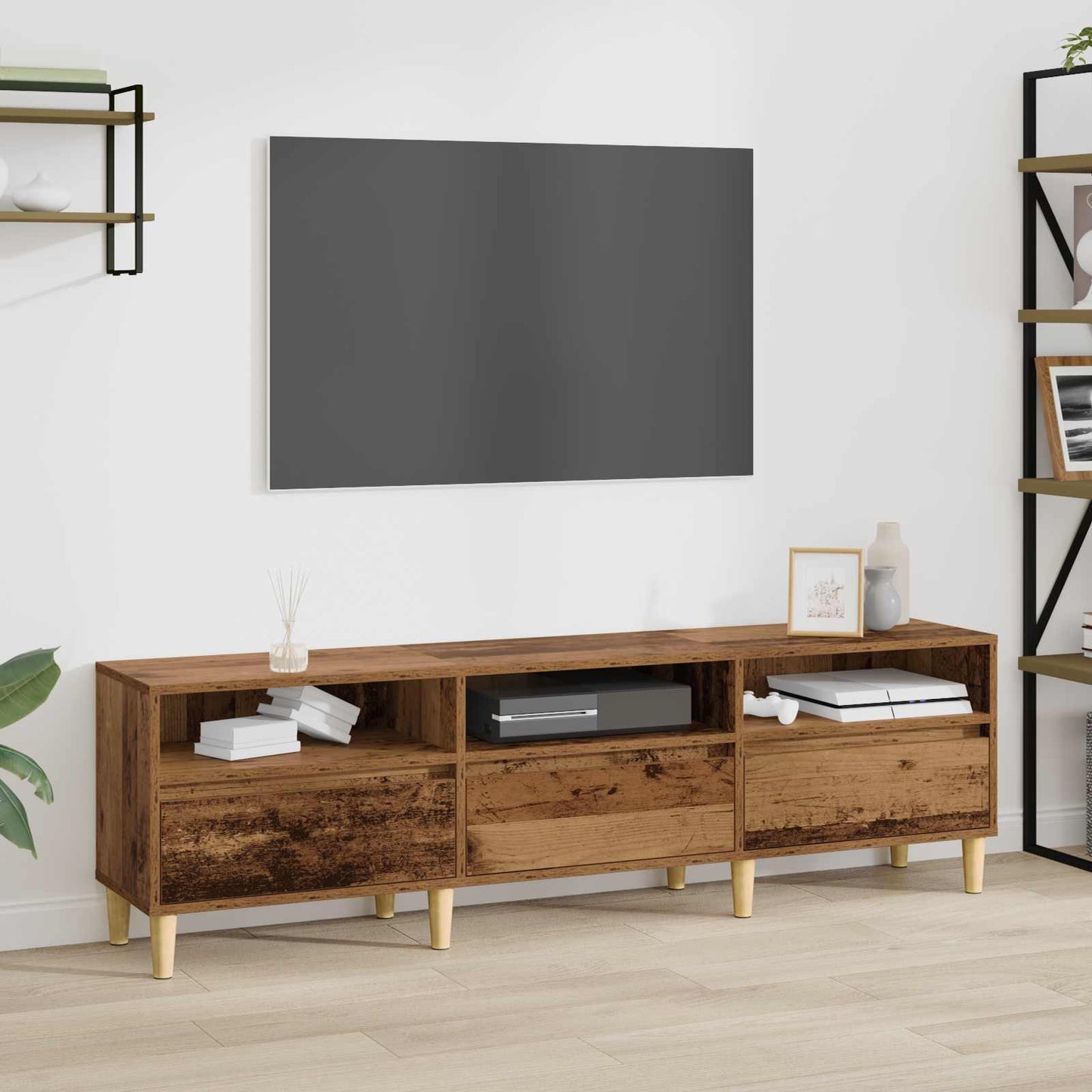 vidaXL Ντουλάπι TV 150 x 30 x 45 εκ Παλιό Ξύλο Επεξεργασμένο Ξύλο