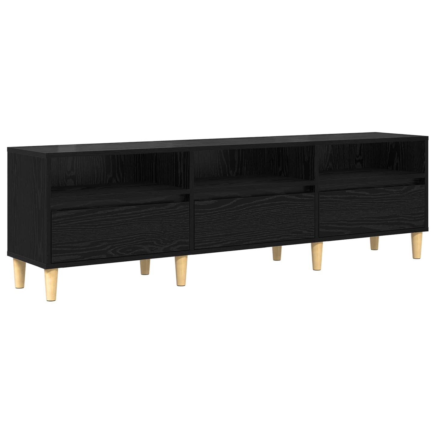 vidaXL Ντουλάπι TV 150 x 30 x 45 εκ Μαύρη Οξυά Επεξεργασμένο Ξύλο