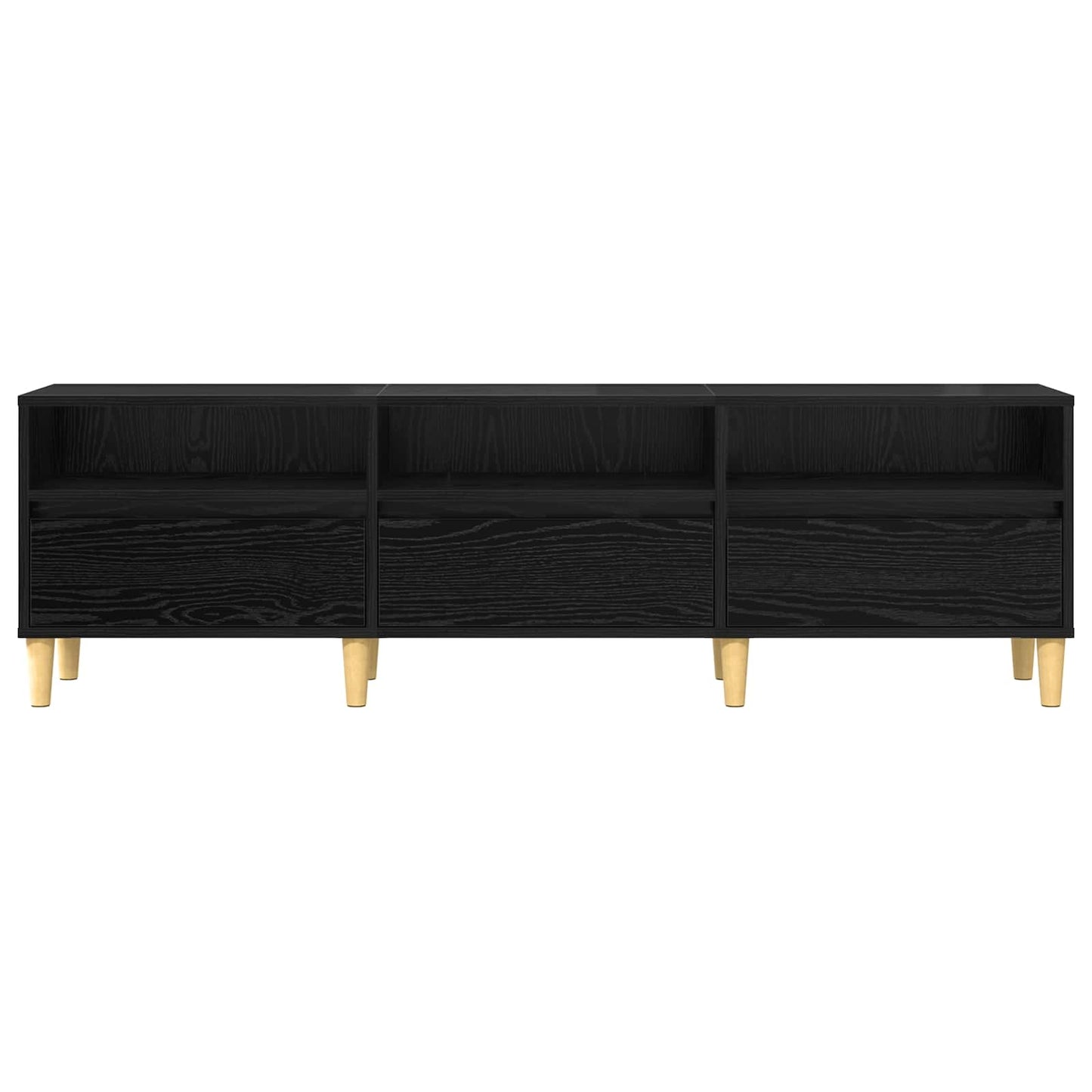 vidaXL Ντουλάπι TV 150 x 30 x 45 εκ Μαύρη Οξυά Επεξεργασμένο Ξύλο