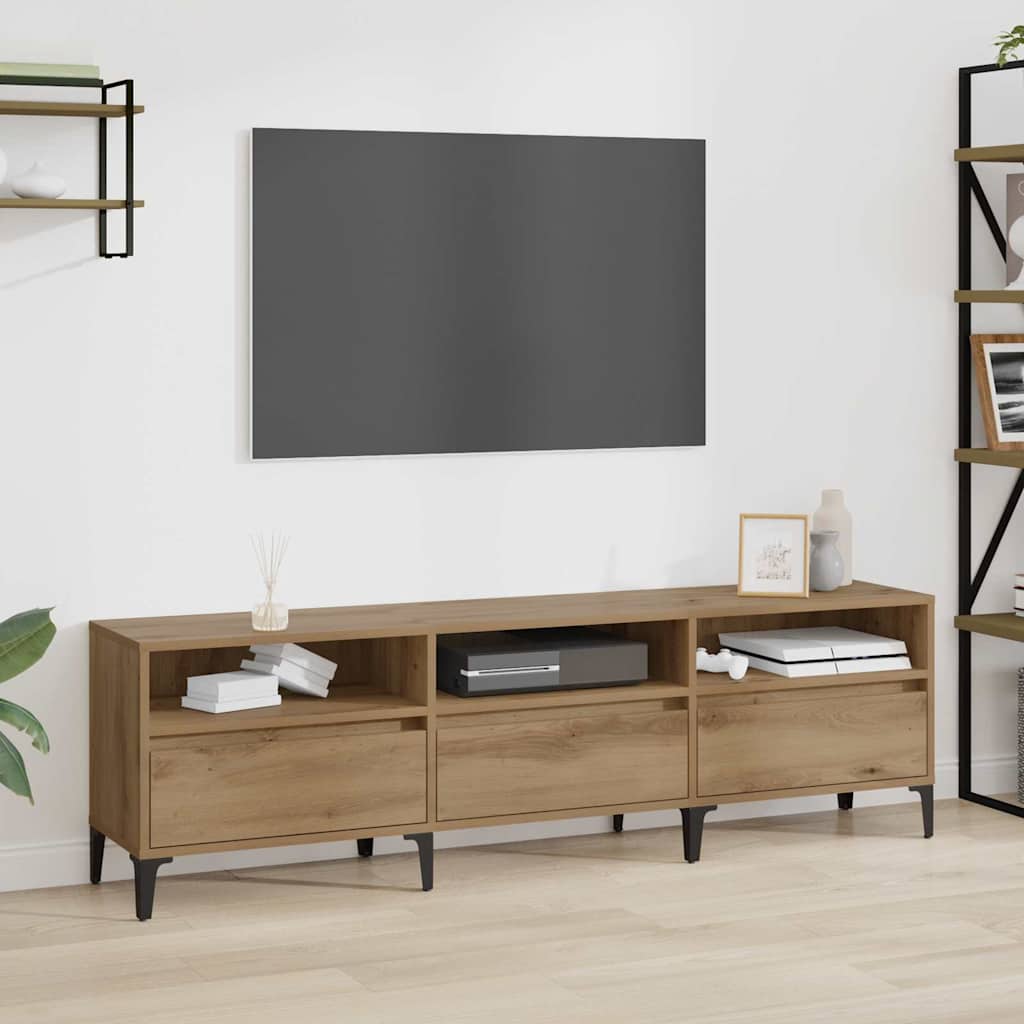 vidaXL Ντουλάπι TV με συρτάρι Artisan Oak 150 x 30 x 45 εκ