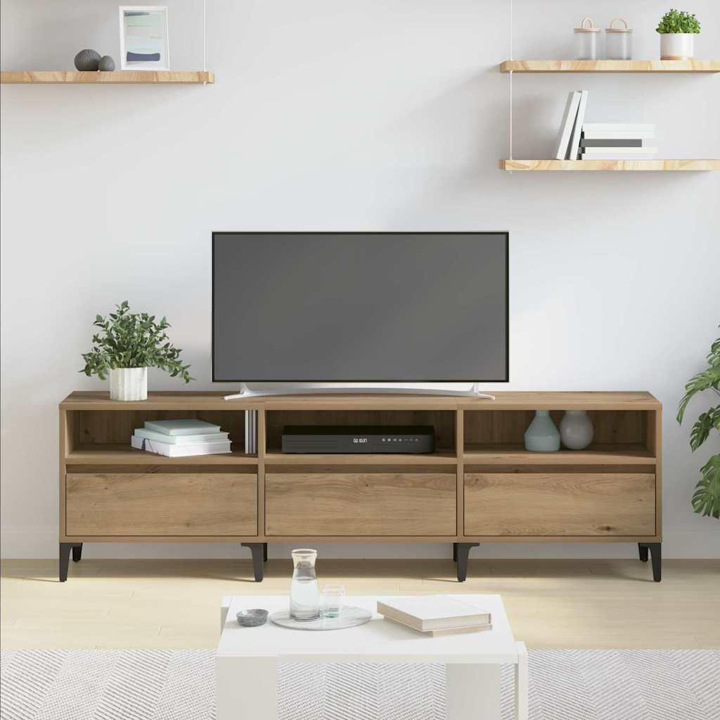 vidaXL Ντουλάπι TV με συρτάρι Artisan Oak 150 x 30 x 45 εκ