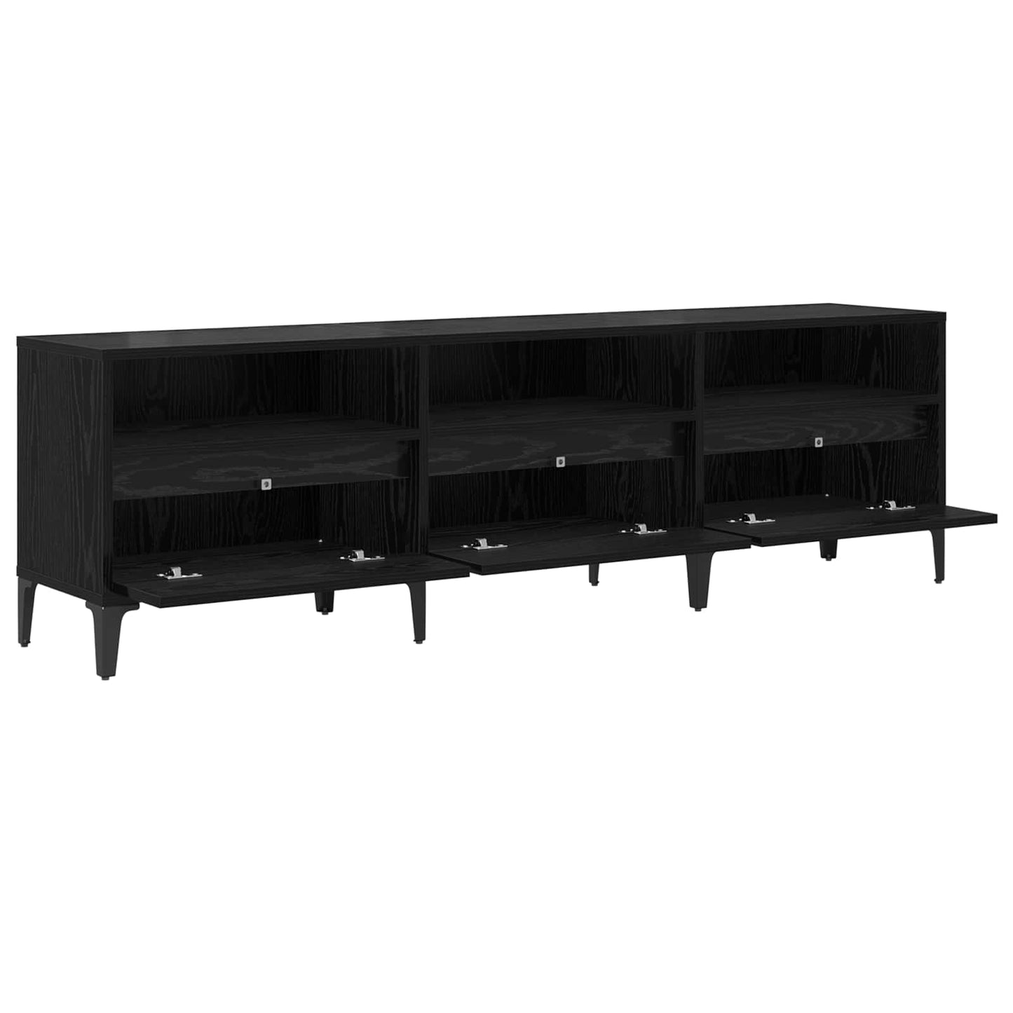 vidaXL Ντουλάπι TV με συρτάρι Μαύρη Οξυά 150 x 30 x 45 εκ