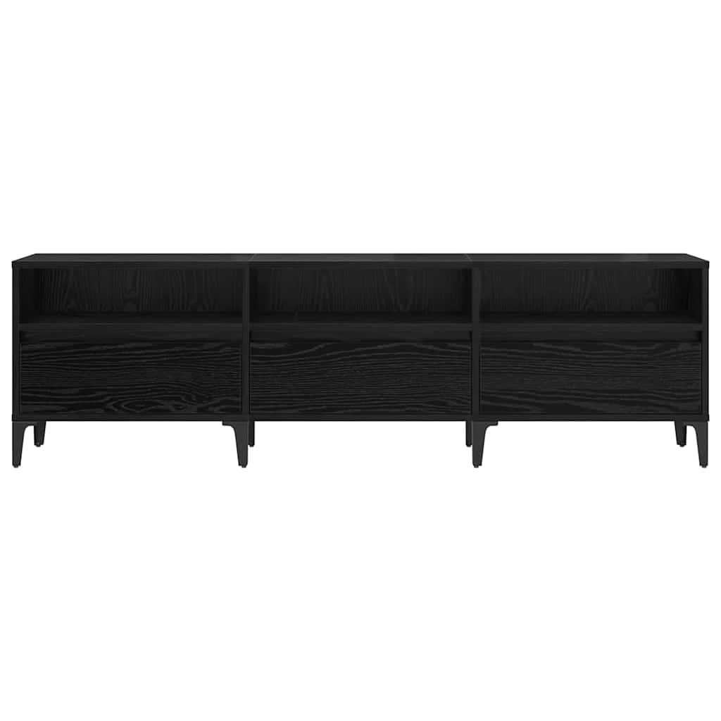 vidaXL Ντουλάπι TV με συρτάρι Μαύρη Οξυά 150 x 30 x 45 εκ