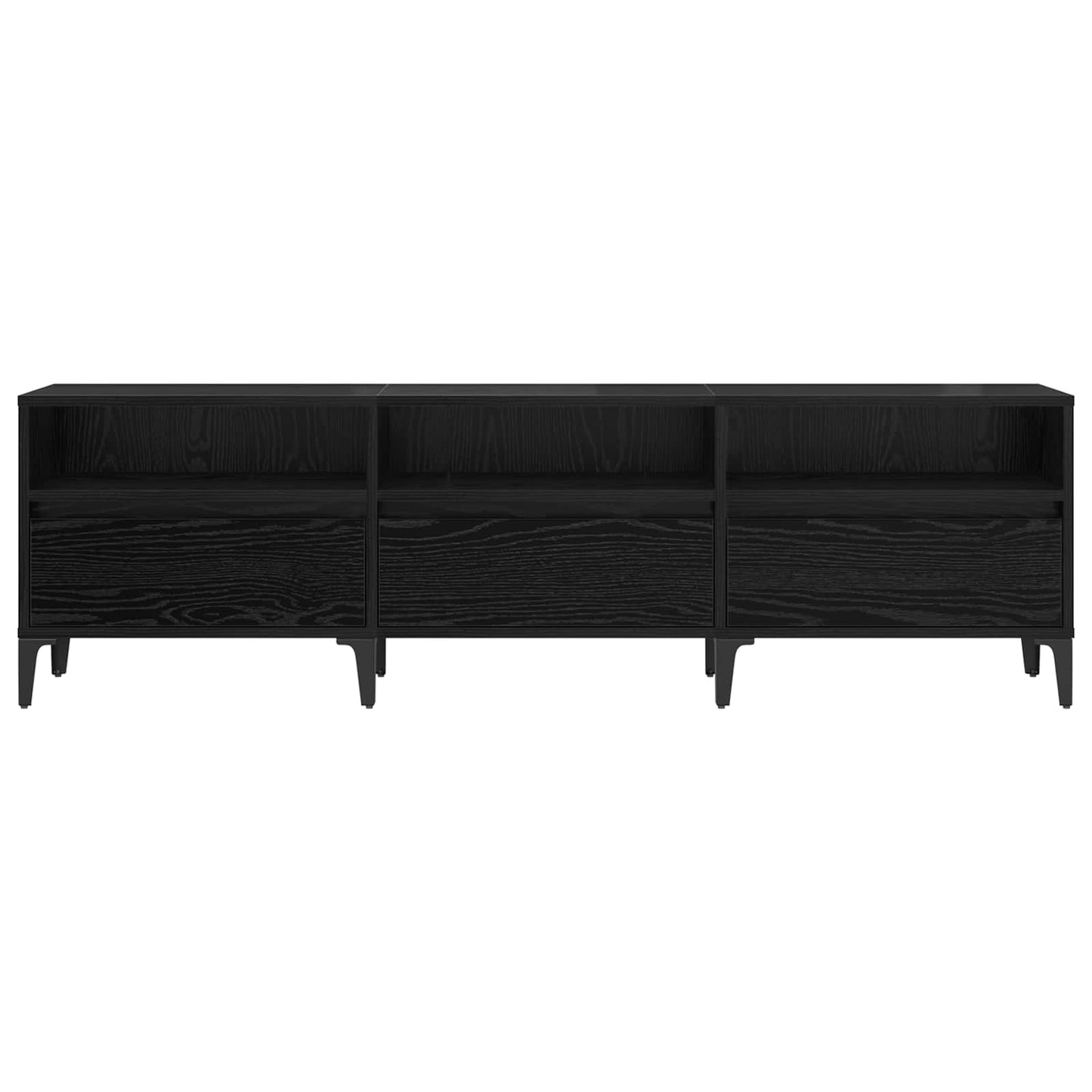 vidaXL Ντουλάπι TV με συρτάρι Μαύρη Οξυά 150 x 30 x 45 εκ