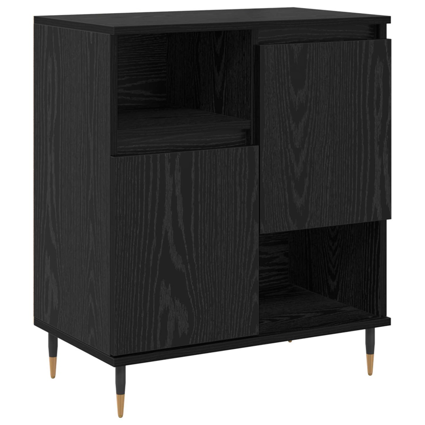 vidaXL Πλαϊνό γραφείο Μαύρη Οξυά 60 x 35 x 70 cm