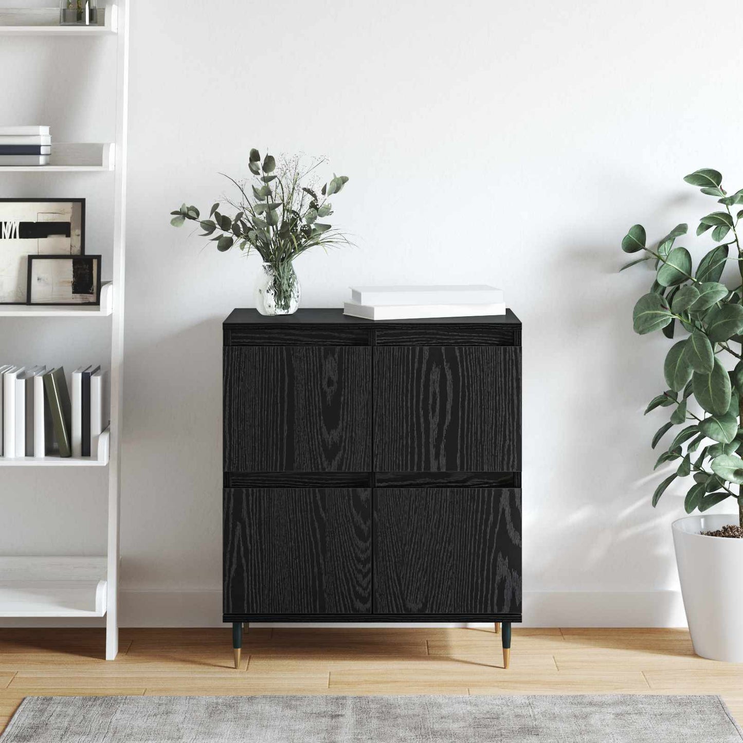 vidaXL Πλαϊνό γραφείο Μαύρη Οξυά 60 x 35 x 70 cm