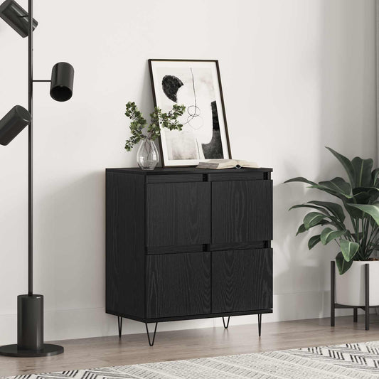 vidaXL Πλαϊνό γραφείο Μαύρη Οξυά 60 x 35 x 70 cm