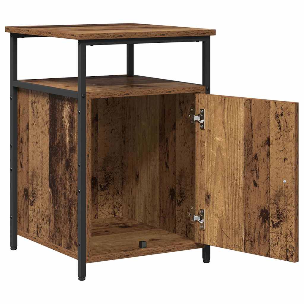 vidaXL Κομοδίνο Παλιό ξύλο Επεξεργασμένο ξύλο