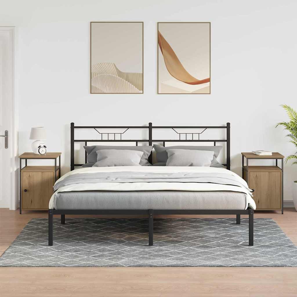 vidaXL Κομοδίνο artisan δρυς Επεξεργασμένο ξύλο