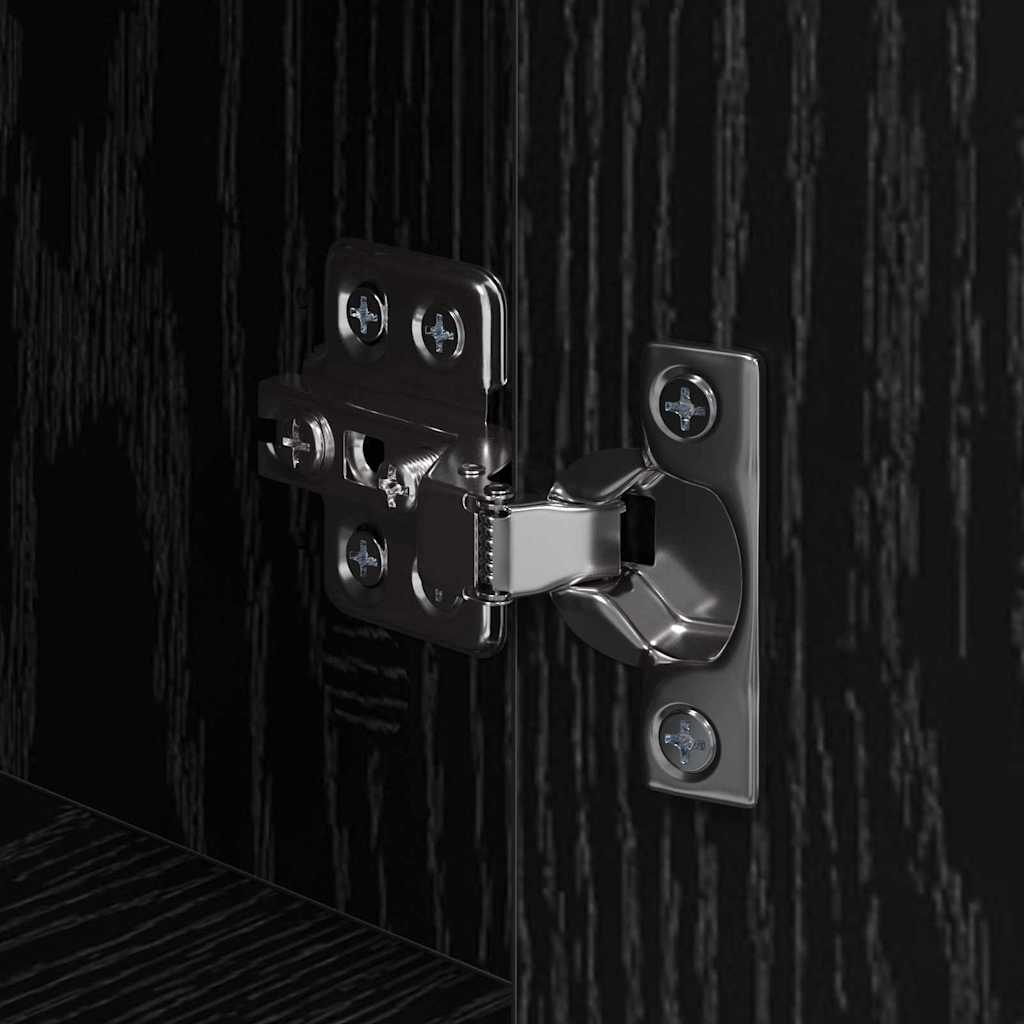 vidaXL Κομοδίνο Μαύρη δρυς Επεξεργασμένο ξύλο