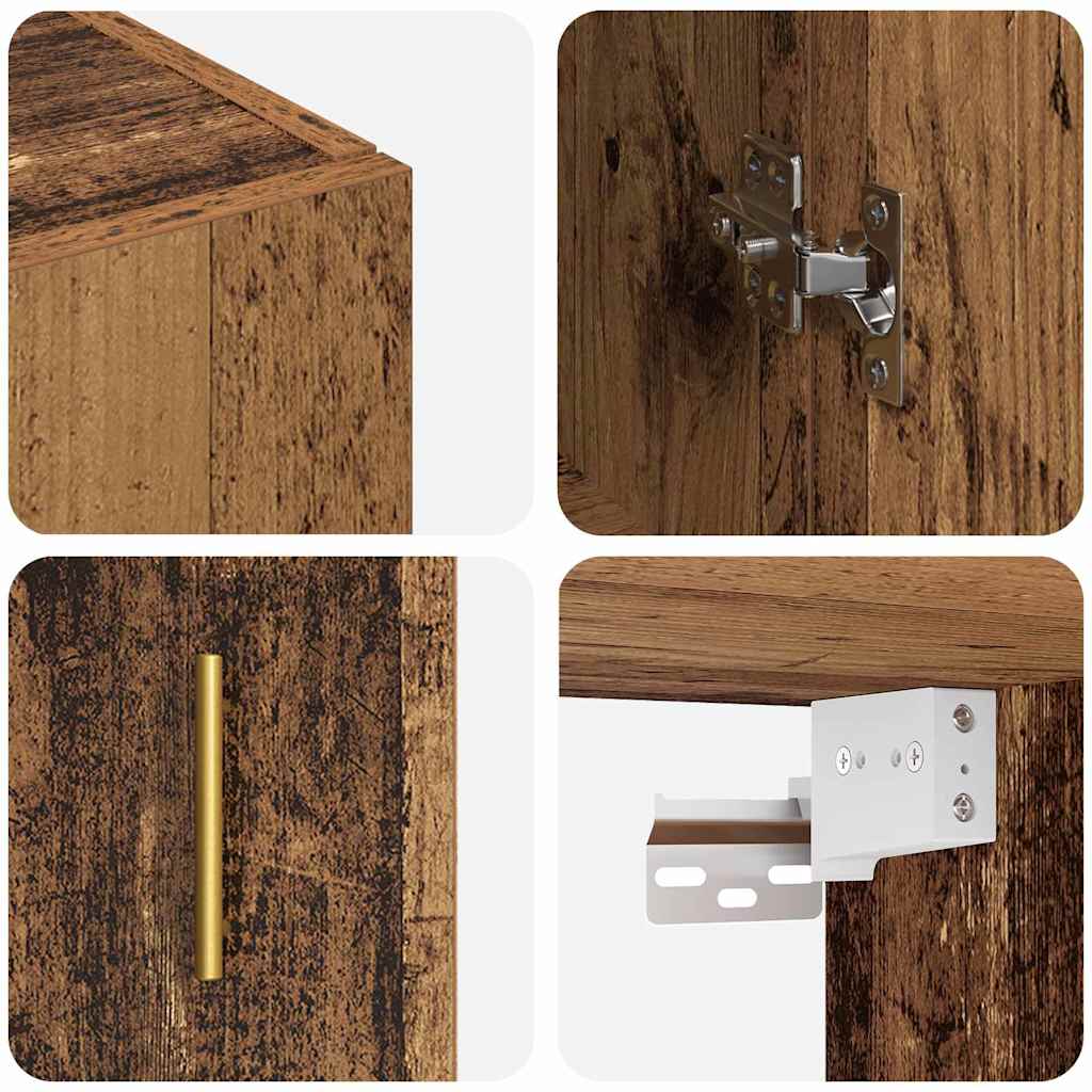 vidaXL Ντουλάπα Τοίχου Επιτοίχιο Παλιό ξύλο 69,5 x 34 x 90 εκ.