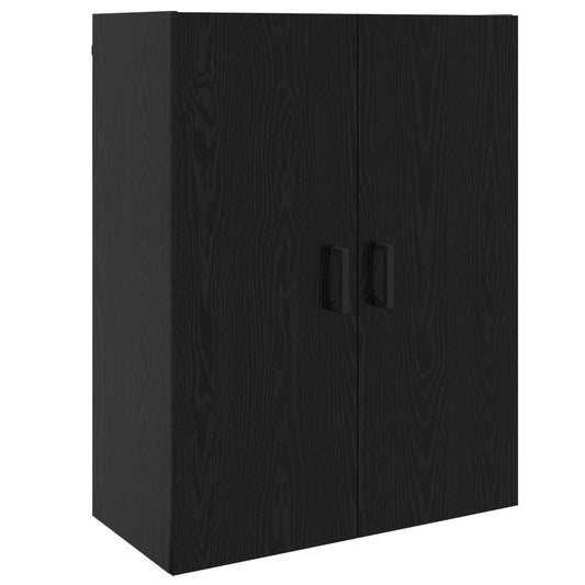 vidaXL Ντουλάπα Τοίχου Επιτοίχιο Μαύρη Οξυά 69,5 x 34 x 90 εκ.