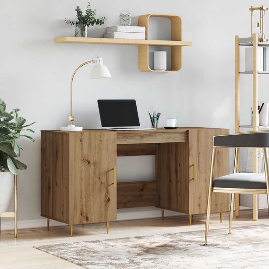 vidaXL Γραφείο artisan δρυς Επεξεργασμένο ξύλο 140 x 50 x 75 εκ.