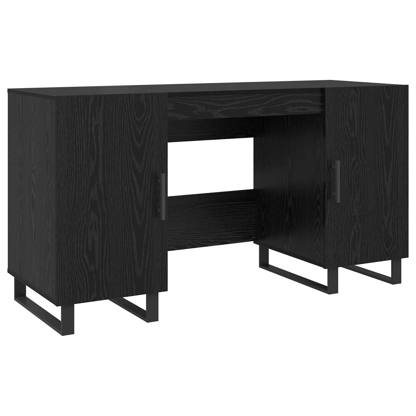 vidaXL Γραφείο Μαύρη δρυς Επεξεργασμένο ξύλο 140 x 50 x 75 εκ.