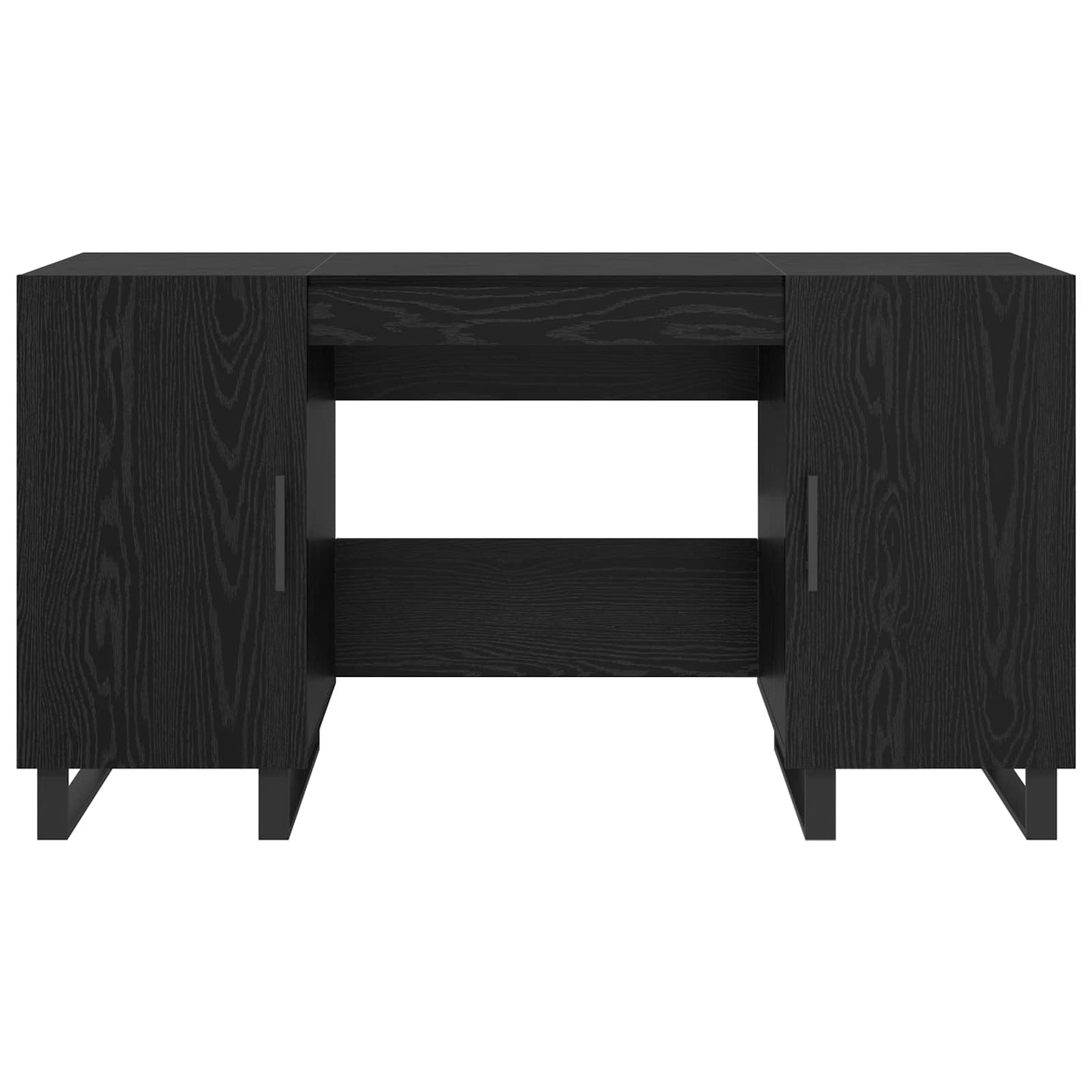 vidaXL Γραφείο Μαύρη δρυς Επεξεργασμένο ξύλο 140 x 50 x 75 εκ.