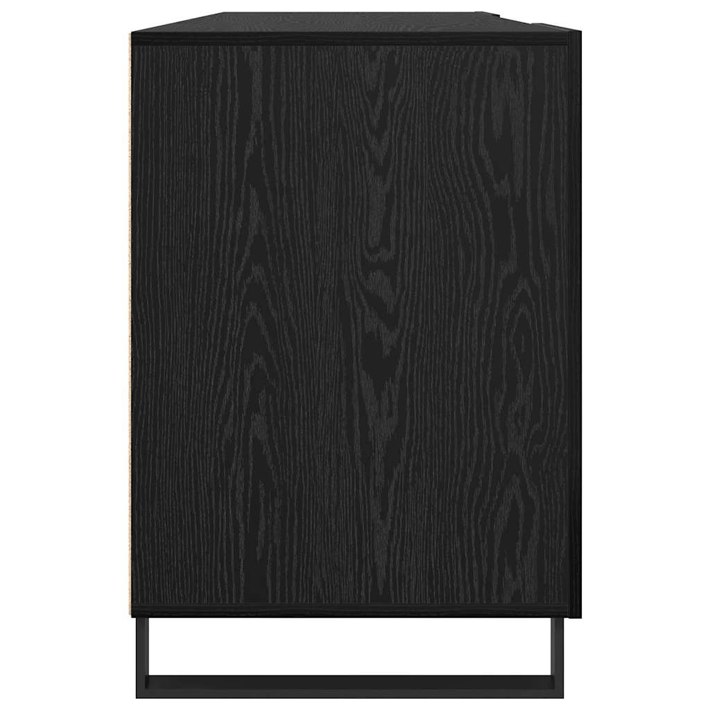 vidaXL Γραφείο με ράφι Μαύρη δρυς 140 x 50 x 75 εκ. Επεξεργασμένο ξύλο