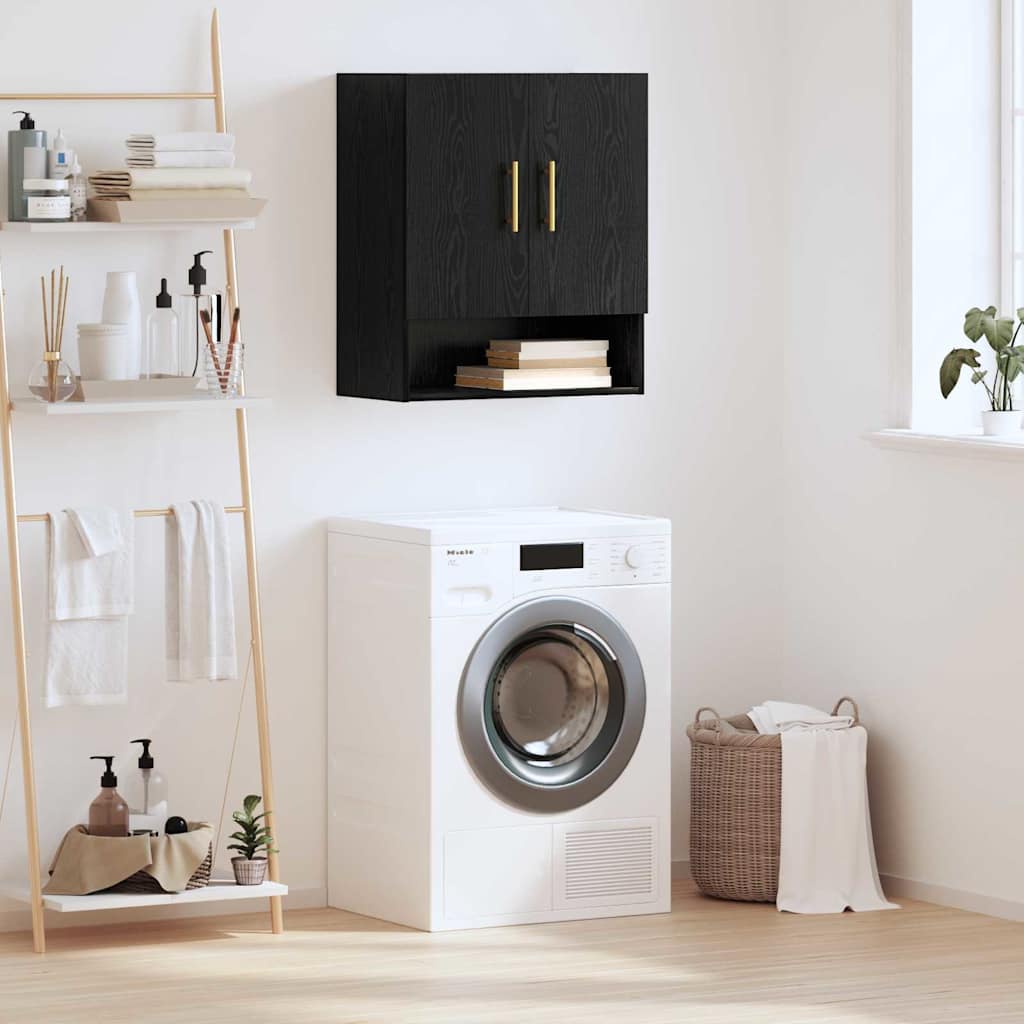 vidaXL Ντουλάπα Τοίχου 60 x 31 x 70 εκ Επεξεργασμένο Ξύλο Μαύρη δρυς