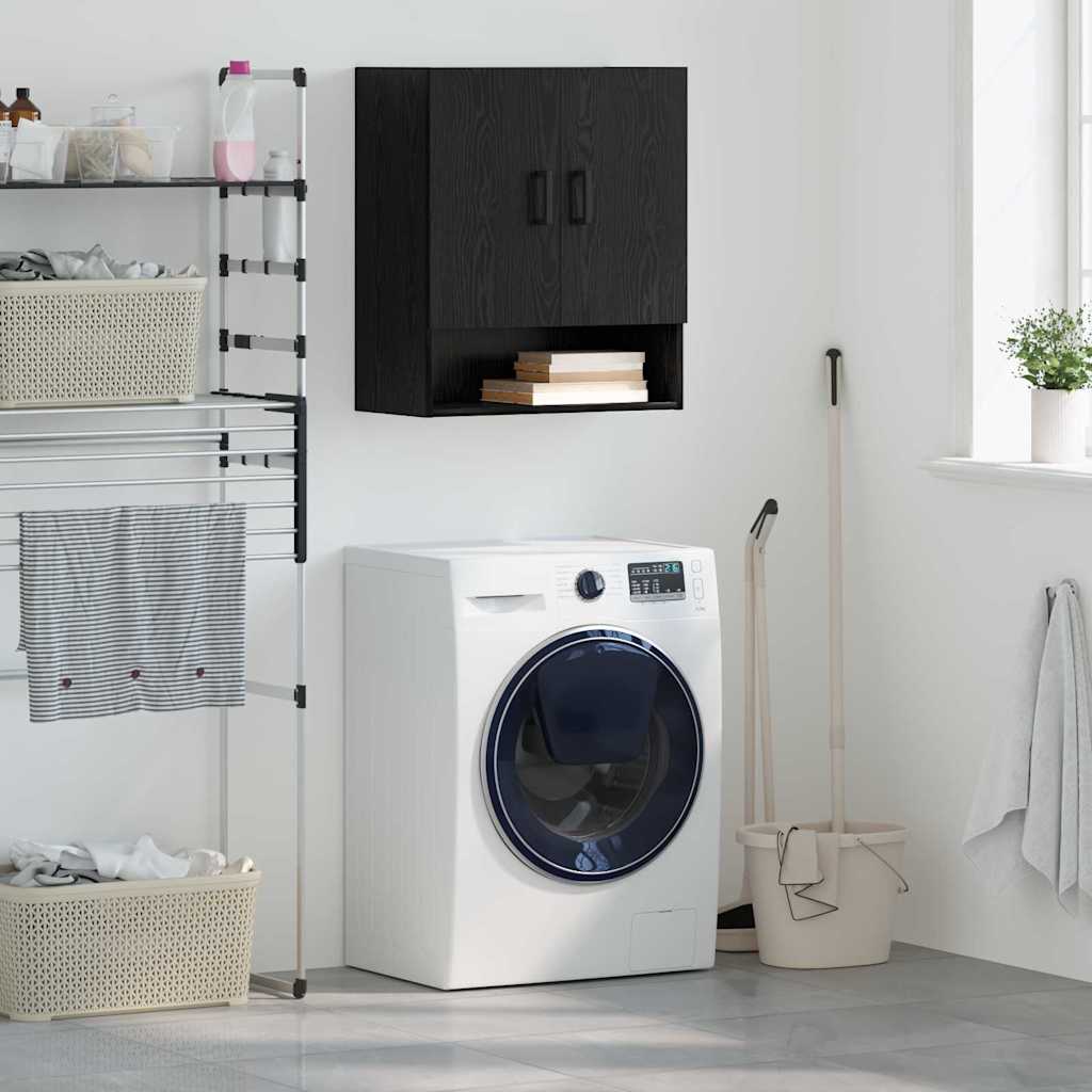 vidaXL Ντουλάπα Τοίχου 60 x 31 x 70 εκ Επεξεργασμένο Ξύλο Μαύρη δρυς
