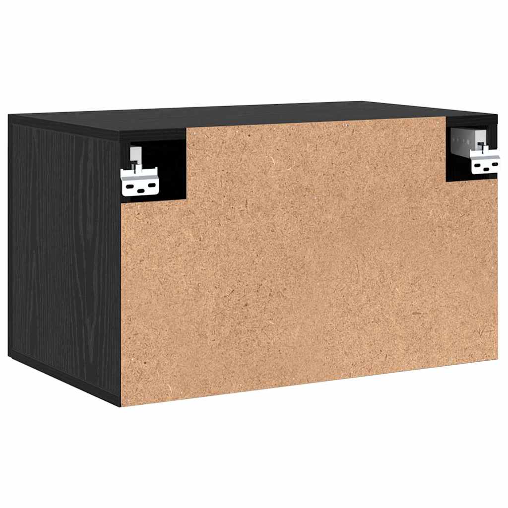 vidaXL Τοίχου Ντουλάπα 60 x 36,5 x 35 cm Επεξεργασμένο Ξύλο Μαύρη Οξυά