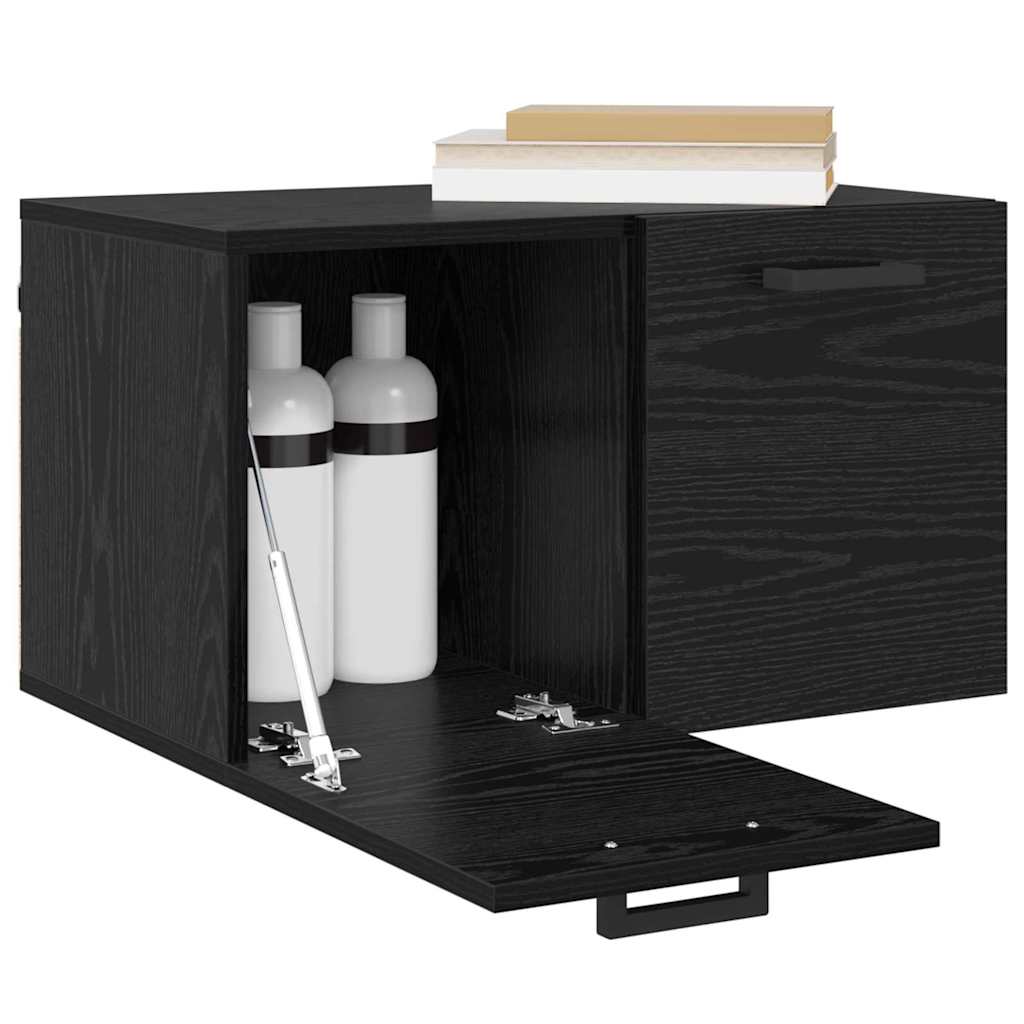vidaXL Τοίχου Ντουλάπα 60 x 36,5 x 35 cm Επεξεργασμένο Ξύλο Μαύρη Οξυά
