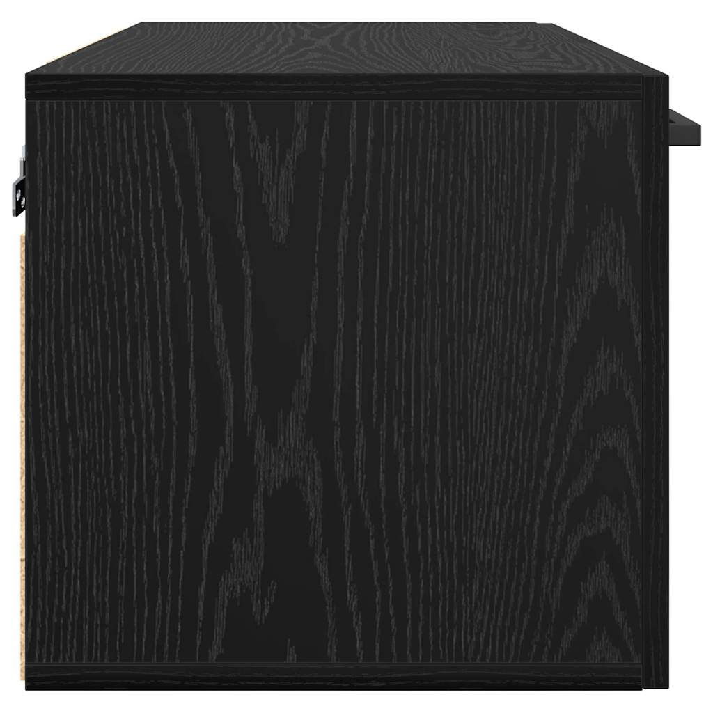 vidaXL Τοίχου Ντουλάπα 60 x 36,5 x 35 cm Επεξεργασμένο Ξύλο Μαύρη Οξυά