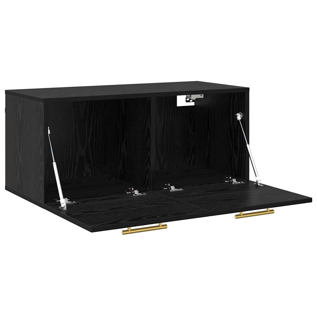 vidaXL Ντουλάπα Τοίχου 80 x 36.5 x 35 cm Επεξεργασμένο Ξύλο Μαύρη δρυς