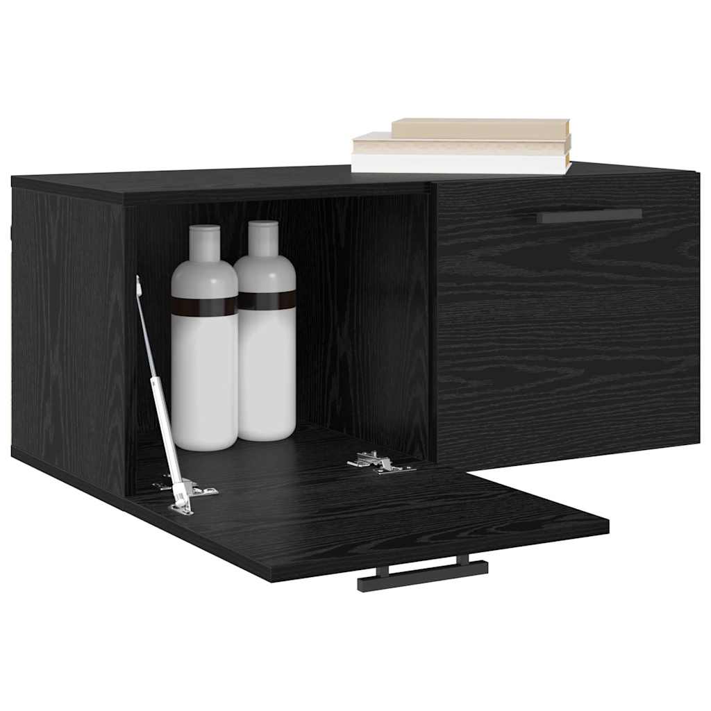 vidaXL Ντουλάπα Τοίχου 80 x 36.5 x 35 cm Επεξεργασμένο Ξύλο Μαύρη δρυς