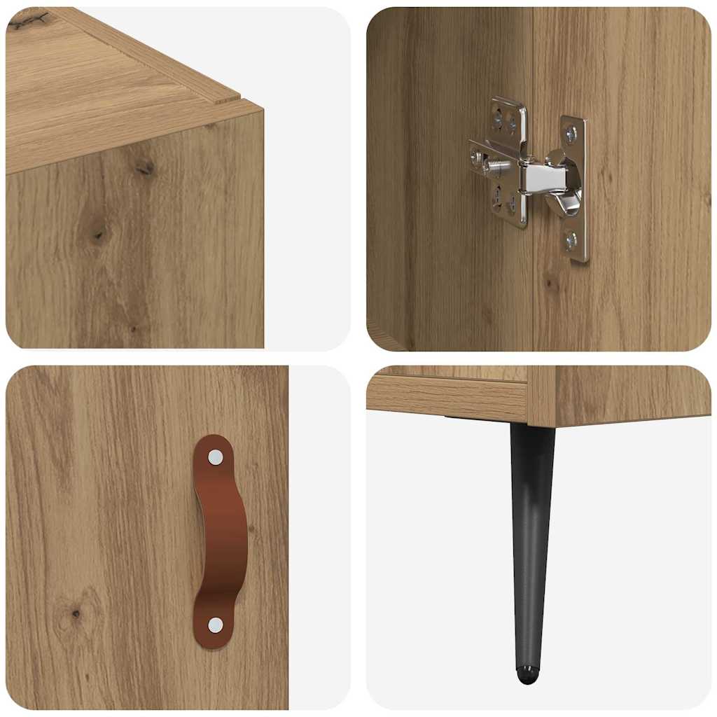 vidaXL Πλαϊνό γραφείο Artisan Oak 89,5 x 34 x 80 εκ.