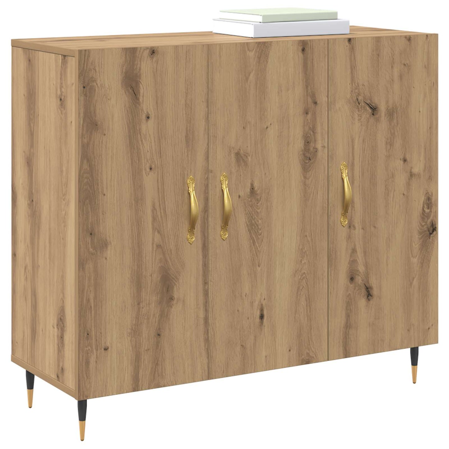 vidaXL Πλαϊνό γραφείο Artisan Oak 90 x 34 x 80 εκ. Επεξεργασμένο ξύλο